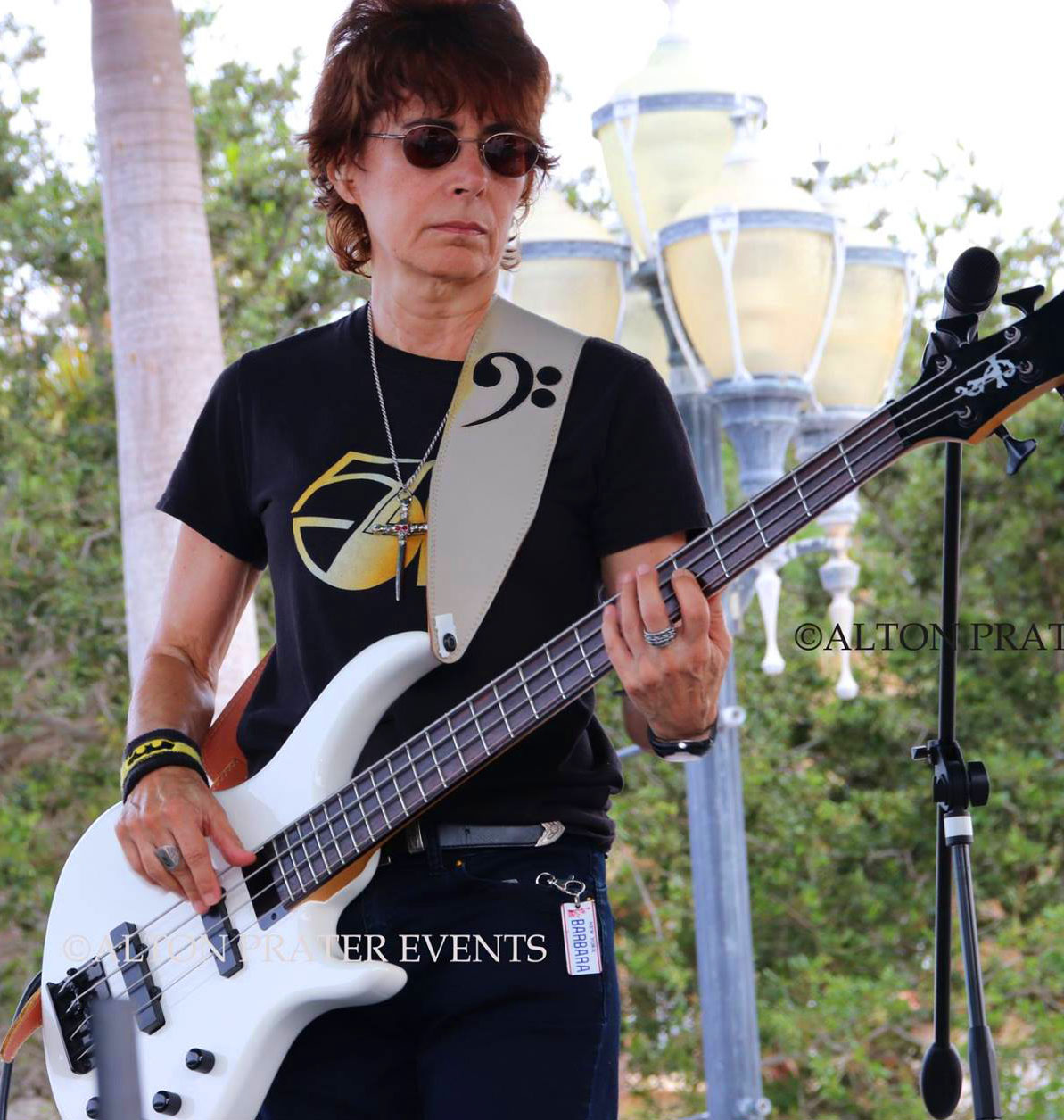 Guitarist at an outdoor event